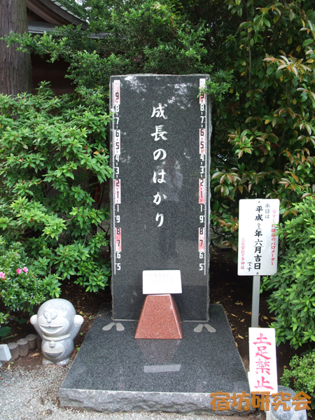 比々多神社の成長のはかり